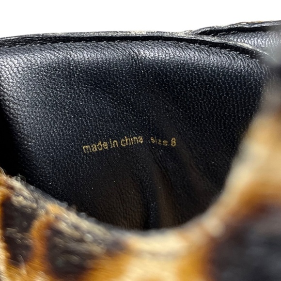 Loeffler Randall Elliot Calf Hair Leopard Print Fashion Sneakers Women's Size 8 - Picture 14 of 14